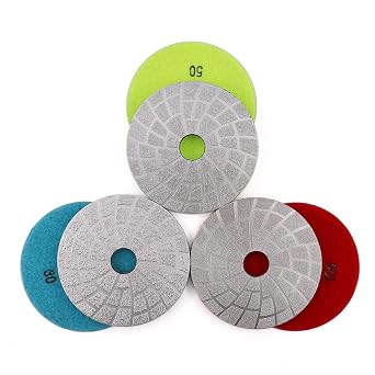 3PCS Vacuum Brazed Diamond Polishing Pads Grinding Wheel Disc for Concrete 5 INCH