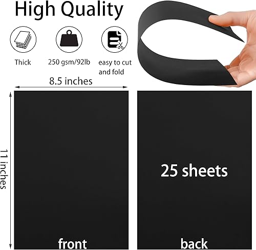 Vista 50 de 25 hojas de papel de cartulina rosa pulsar de 8.5 x 11 pulgadas, papel grueso de 92 libras para álbumes de recortes, invitaciones, impresión