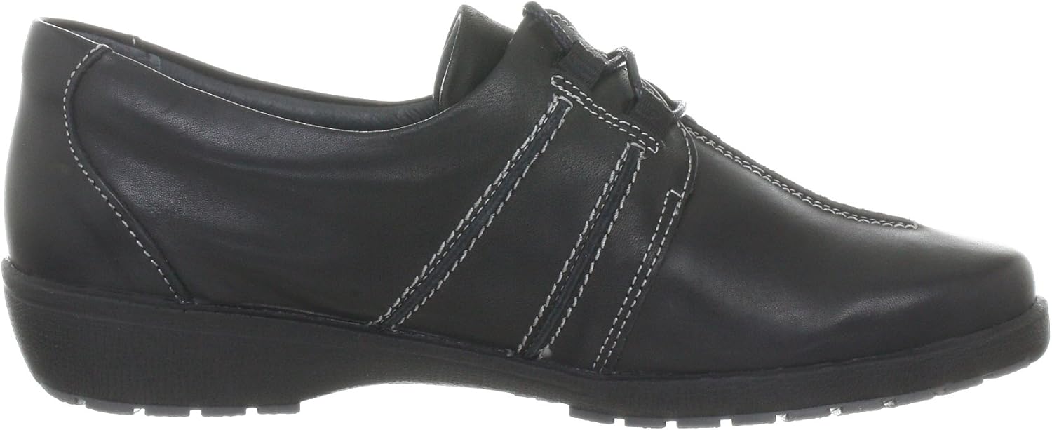 Women's Lacedup Footwear Black Leder Uniform Dress Shoes 36
