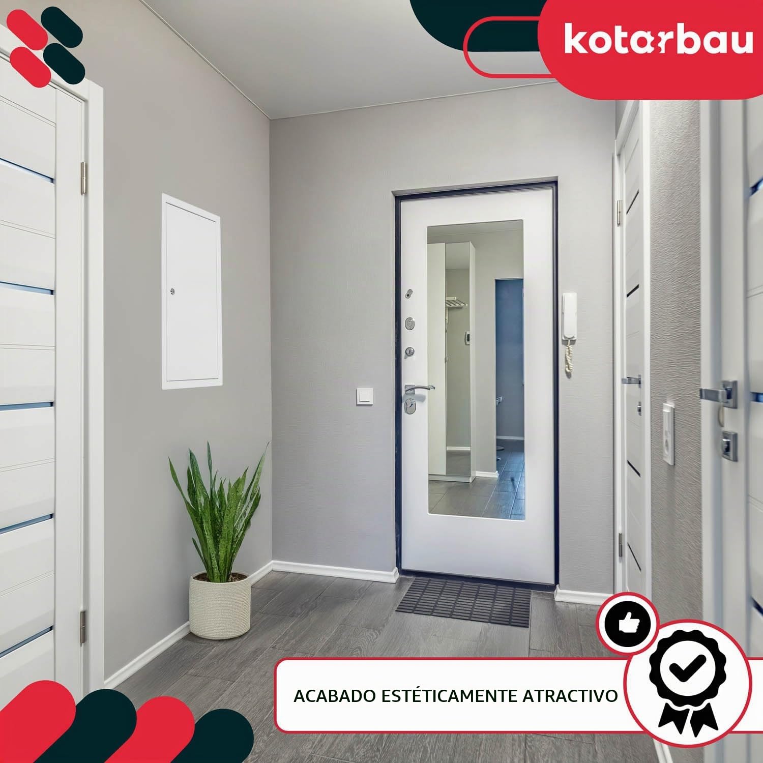 KOTARBAU® Puerta de inspección de 30 x 60 cm construcción en seco puerta de revisión con cerradura de llave caja de fusibles empotrada trampilla de revisión de acero galvanizado cartón yeso trampilla