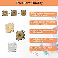 Vista 3 de 30 juegos de broches magnéticos con accesorios de costura (dedal de hilo de aguja) – Monederos magnéticos cierres de botones para coser