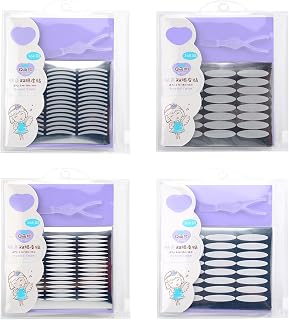 Eyelid Tape Lift Strips, 1344Pcs/4Pack Invisible One/Two Side Sticky Double Eyelid Tape Stickers, Medical Fiber, Instant Eyelid Lift No Surgery Perfect for Hooded, Droopy, Uneven, Mono-Eyelid
