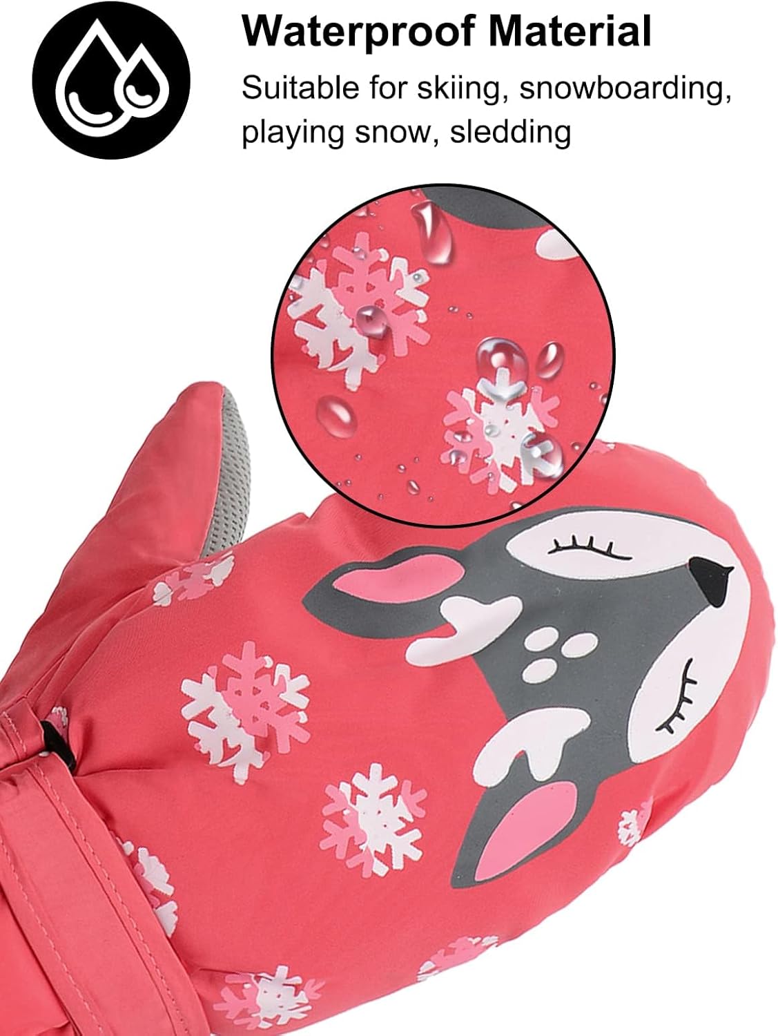 Century Star Toddler Mittens Waterproof Winter Gloves for Boys Girls Snow Gloves Kids Ski Mittens Snow Mittens - Image 3