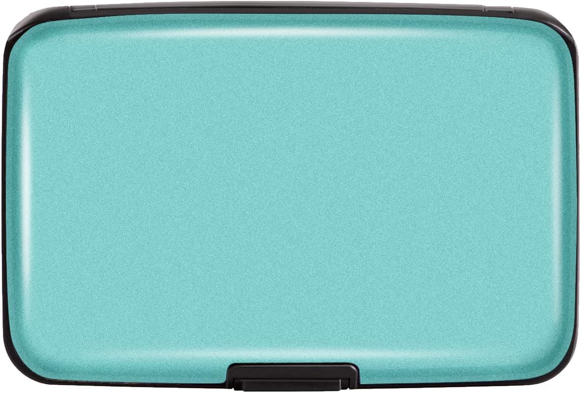 Coco RossiMini Credit Card Holder for Women,RFID Blocking Slim Hard Card Case ID Case Travel Wallet, Mint Green