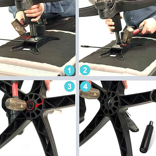 Miniatura 9 de OAK LEAF Almohadillas de repuesto para silla de oficina y repuesto para silla de oficina clase 4, cilindro de elevación de gas de 5.5 pulgadas de