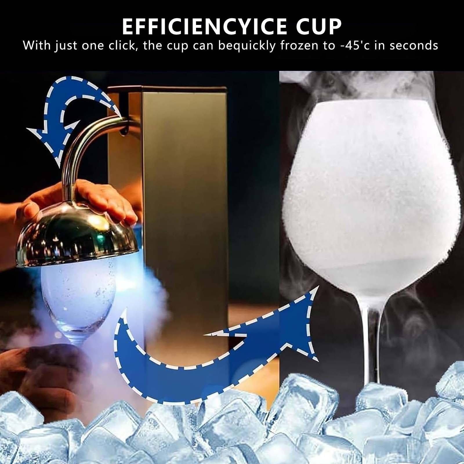 Escarchador de copas profesional con CO2: enfría vino, cócteles, champán y cócteles en 6 segundos. Ideal para bares y restaurantes.