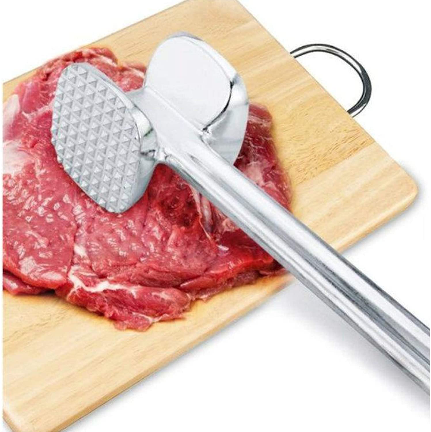SURFOU Fleischklopfer Edelstahl Burger Smasher Fleischzartmacher Schnitzelklopfer Steaker, Fleischhammer