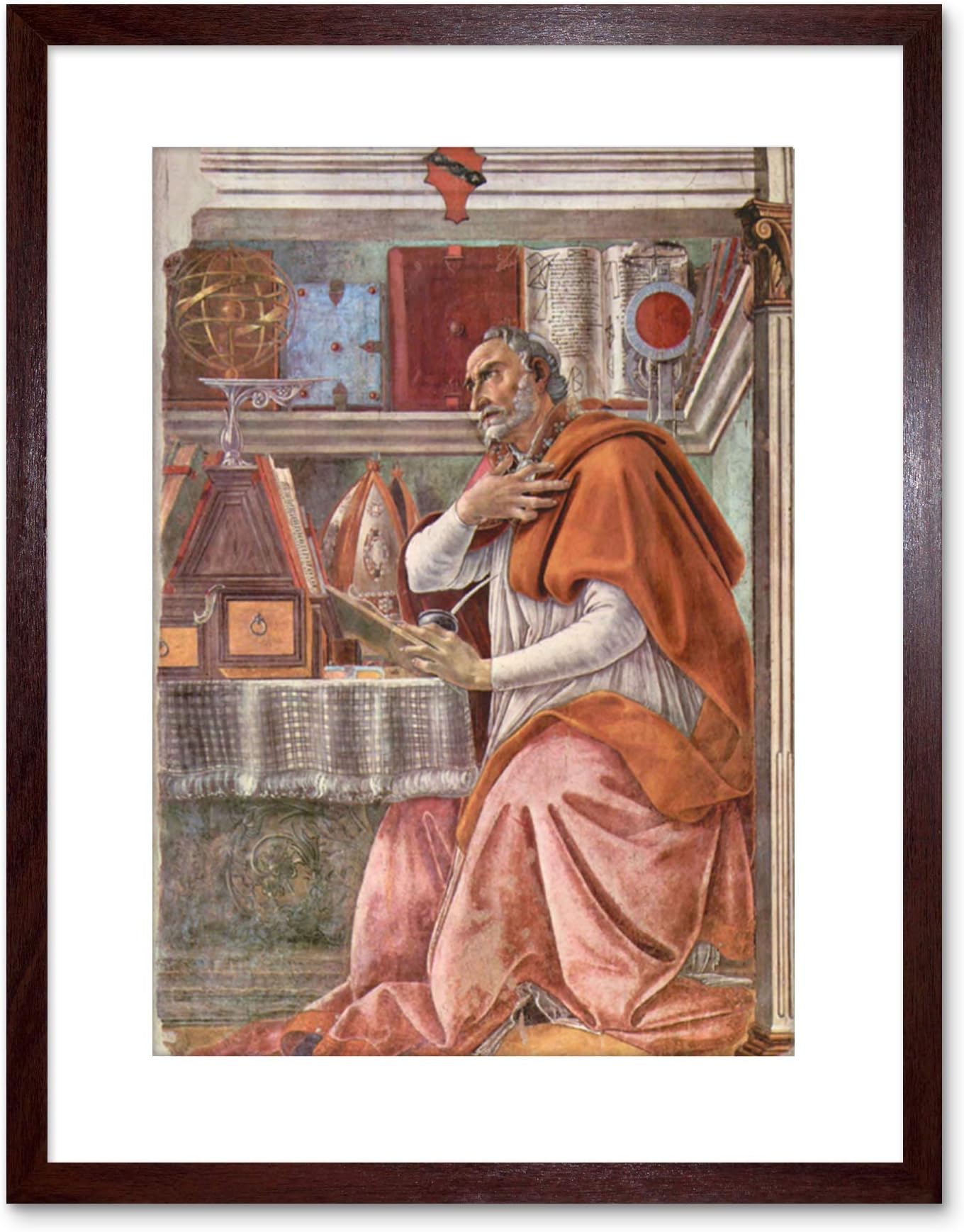 Painting Botticelli ST Augustine Study Framed Picture Art Print F97X9367
