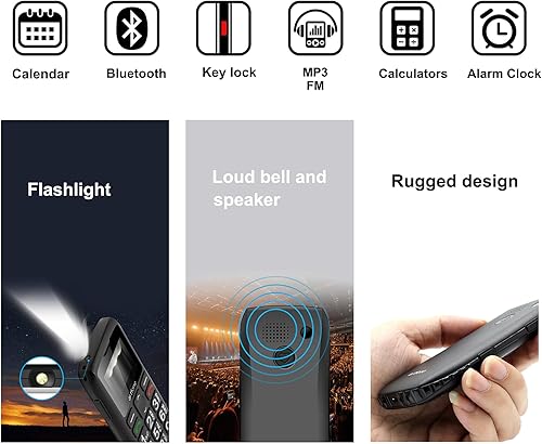 Miniatura 5 de C1+ 4G - Teléfono celular con botón grande Volte desbloqueado para personas mayores, teléfono móvil básico para el botón SOS para personas mayores,