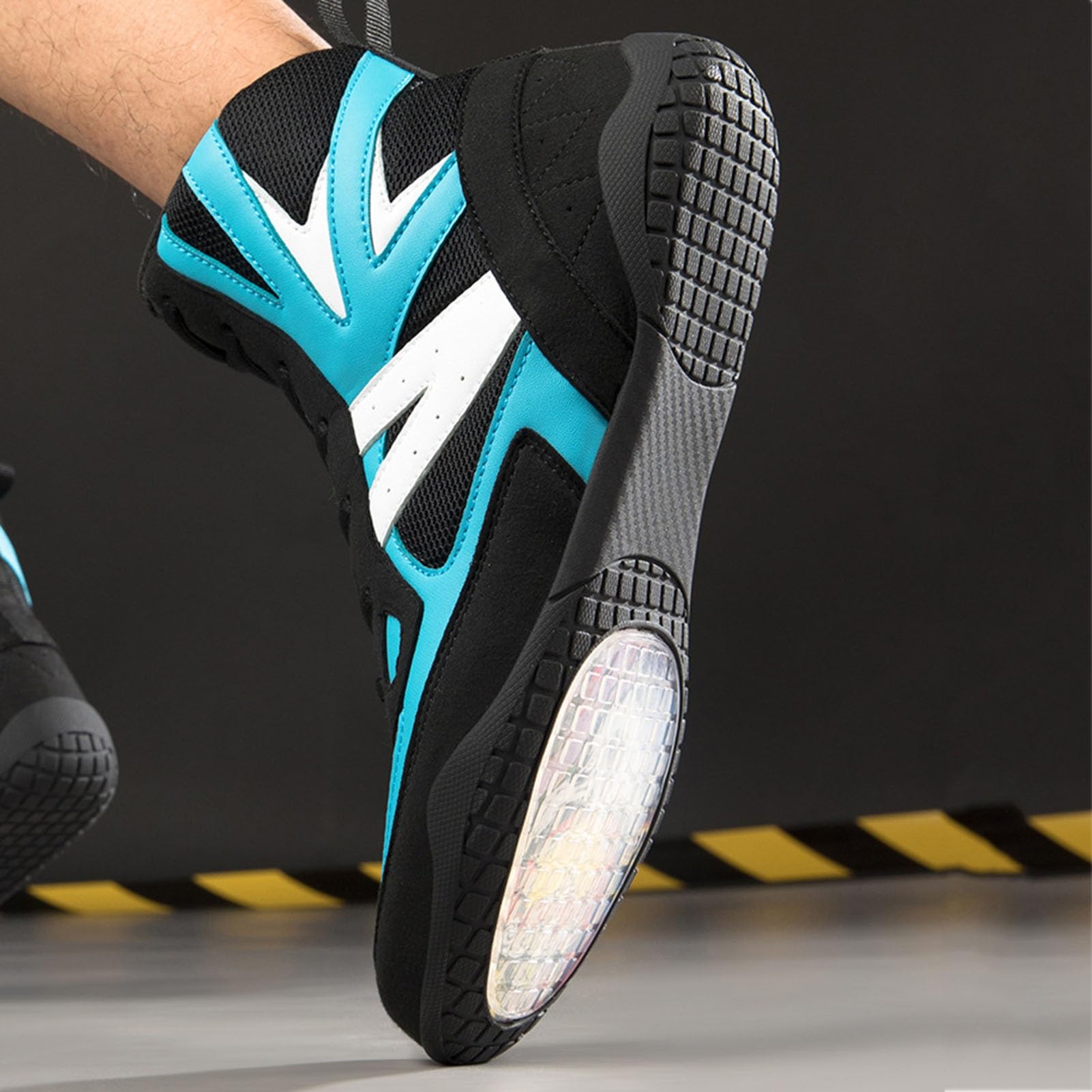 Zapatos de lucha de Pro High Support, zapatos de boxeo de entrenamiento de lucha unisex, zapatos de lucha libre de niños sin deslizamiento liviano, botas de boxeo para niños, niños ( Color : Black , S