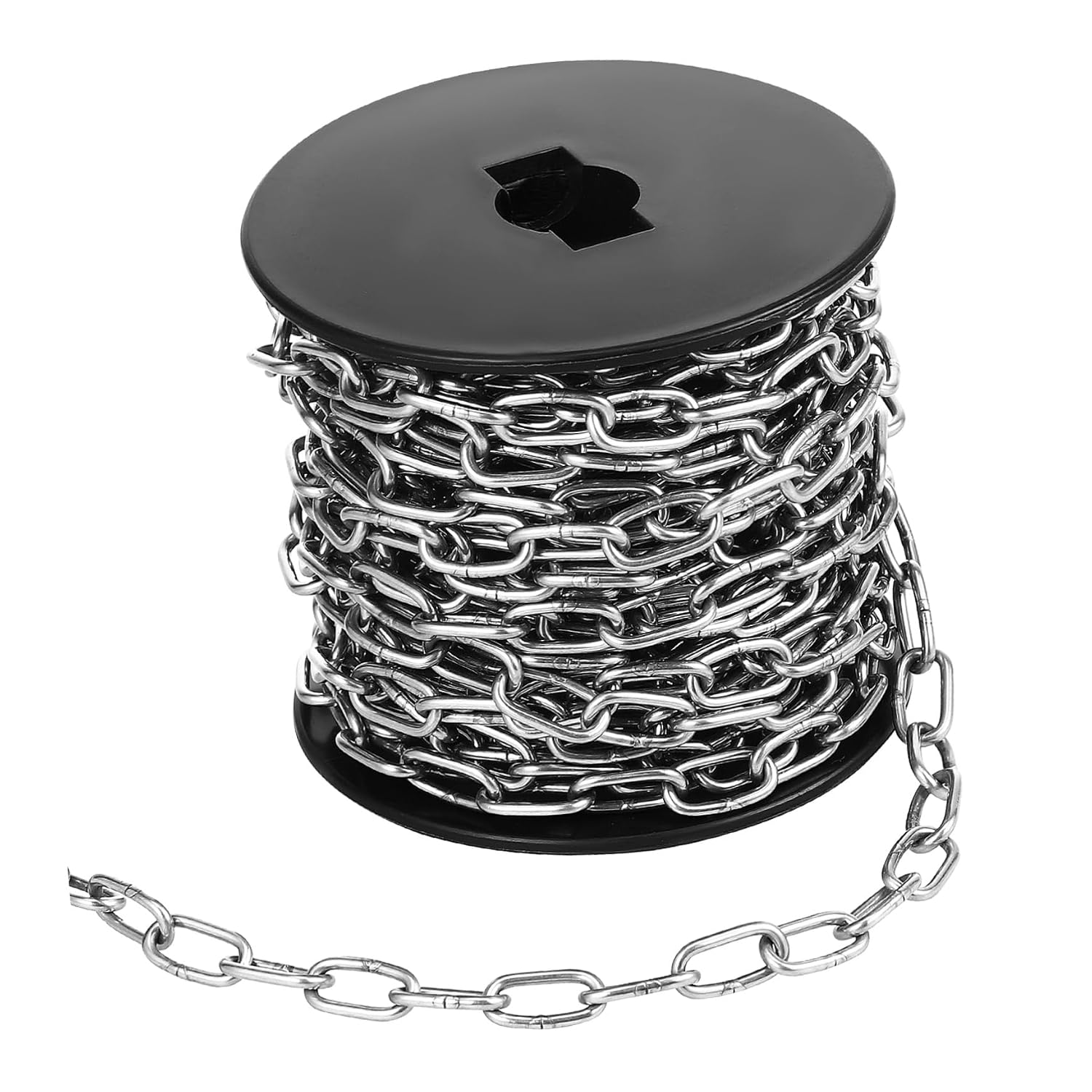 SOLUSTRE 1roll Stainless Steel Chain Link Weatherproof Hanging Chain for Planters Ceiling Fans Home Decor