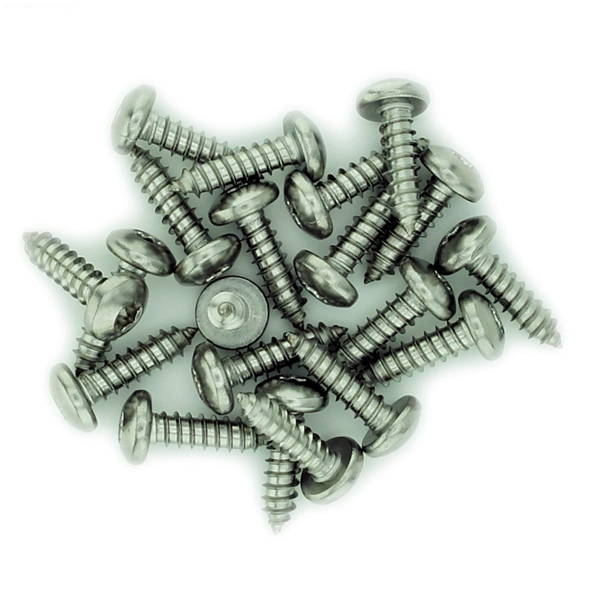 Singularity Supplies No.2 X 0.875 (2.2Mm X 22Mm) Tx Pan Self-Tapping Screw - Stainless Steel (A2) (Pack Of 20)