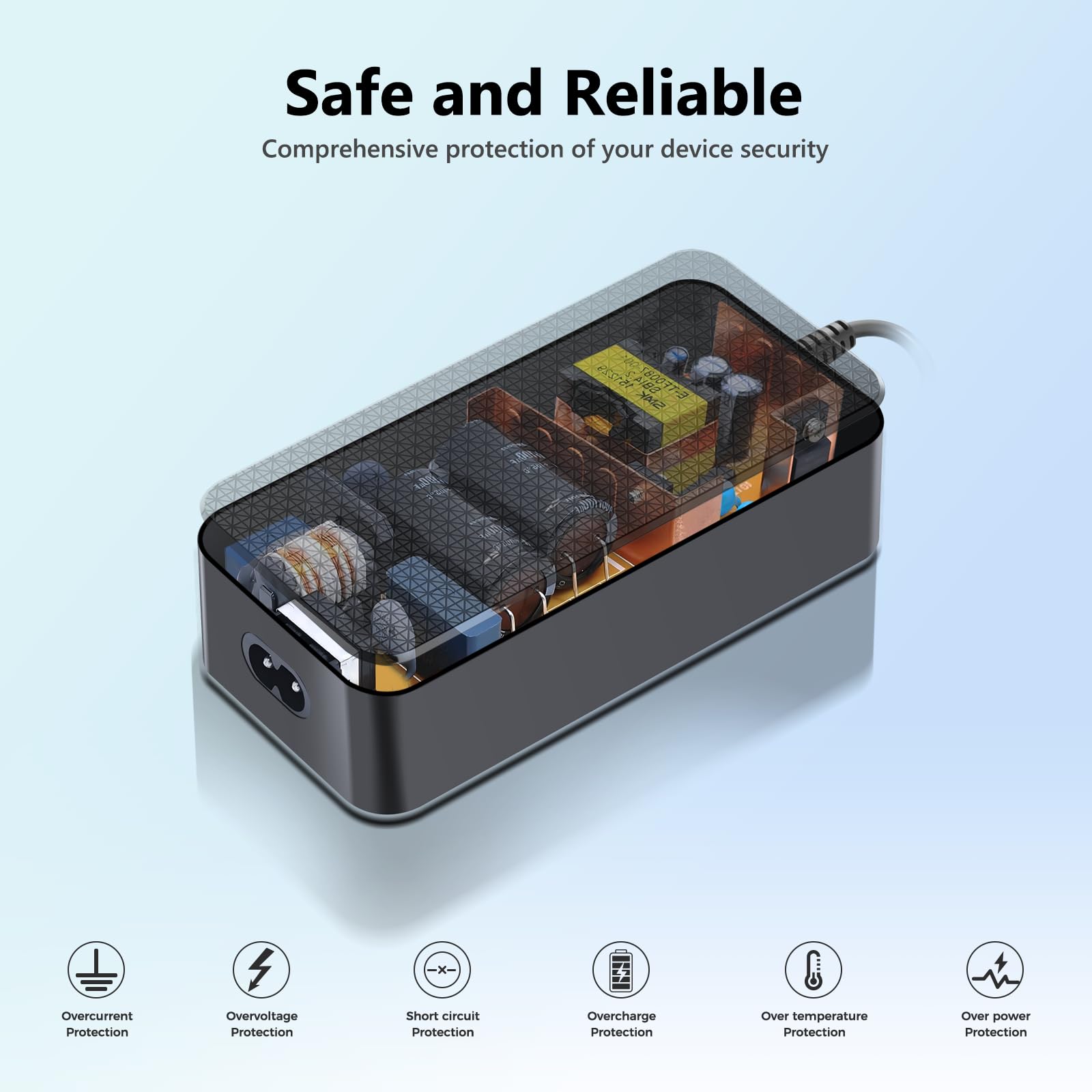 KFD Chargeur 13,2 V 2,82 A pour DJI Air 2S Fly ‎More Combo Drone Caméra Chargeur de batterie Mavic Air 2S Câble d'alimentation Mavic-Air 2 AC DC Adaptateur DJI-Air 2 Drone Bloc d'alimentation