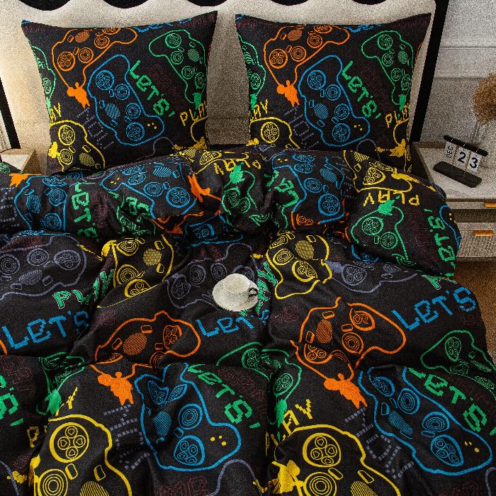 Cotton Market Bettwäsche Set 200x200 cm mit Kissenbezug Baumwoll - Bettwäsche-Sets 3 Teilig - Bettbezug und 2 Kissenbezug 70x80 cm - Hundepfoten