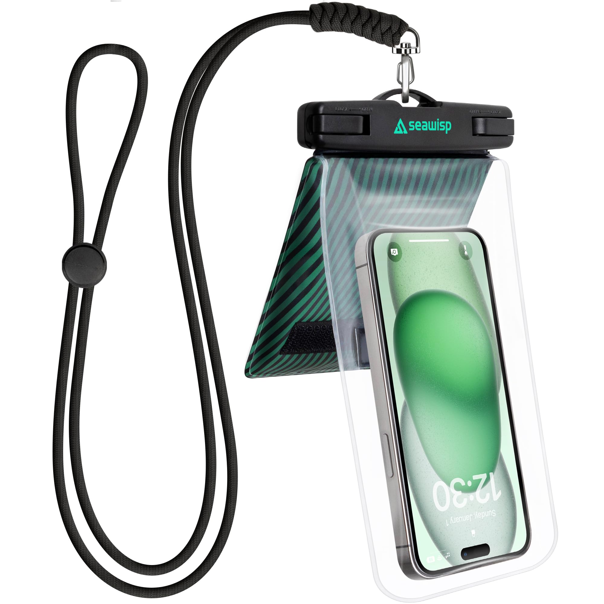 Seawisp Universal Waterproof Phone Pouch [Double Space] IPX8 Dry Bag with Lanyard for iPhone 16 15 14 13 12 Pro Max XS XR X Galaxy S25 S24 S23 Ultra,