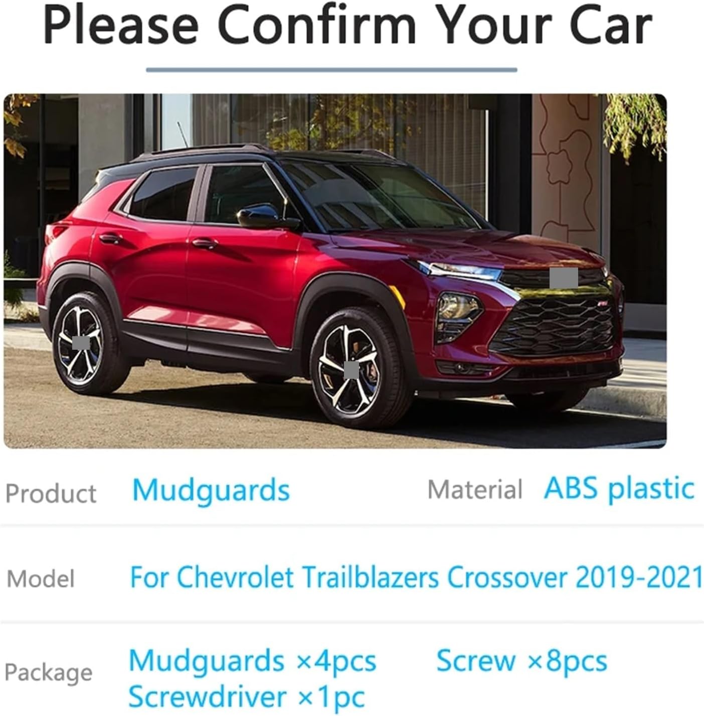 MudFlaps For chevrolets Trailblazers Crossover 2020~2023 Front Rear Mudguards Splash Guards fenders Wheel Protector Car Accessorie