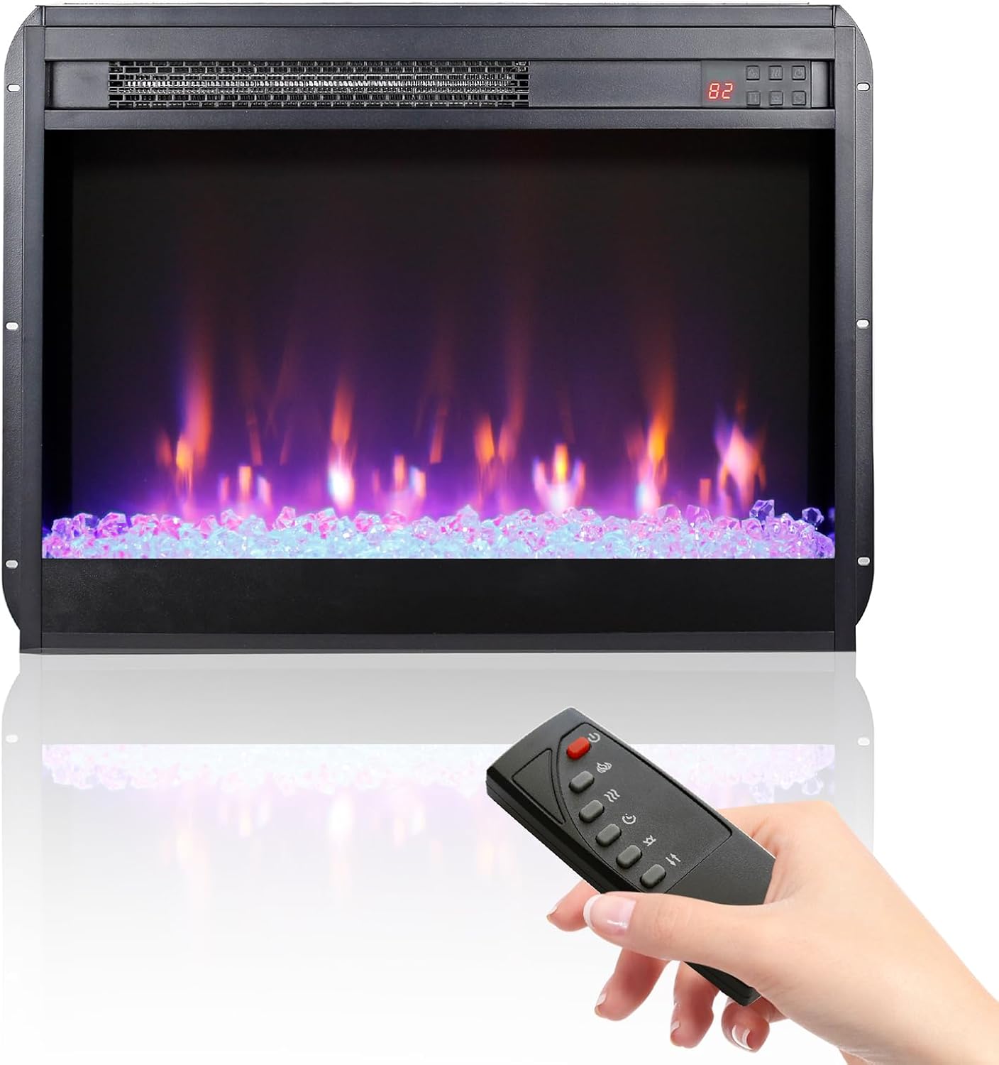 Lanju 23” Electric Fireplace Insert with Remote Control