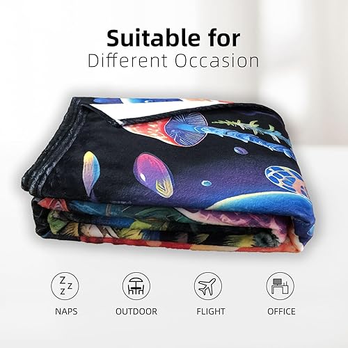 Miniatura 2 de Manta con patrón de cabeza de ciervo salvia para sofá, cama, suave manta de animales de caza de alces de caza, regalo para hombres y mujeres, 50 x