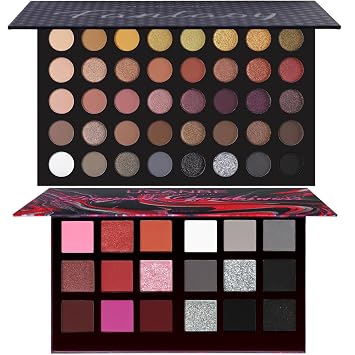 UCANBE Eyeshadow Palette Bundle, 40 Color Neutral Eye Shadow Palette + 18 Color Smokey Eye Palette, Matte Shimmer Glitter Highly Pigmented Professional Eye Makeup Palette Set