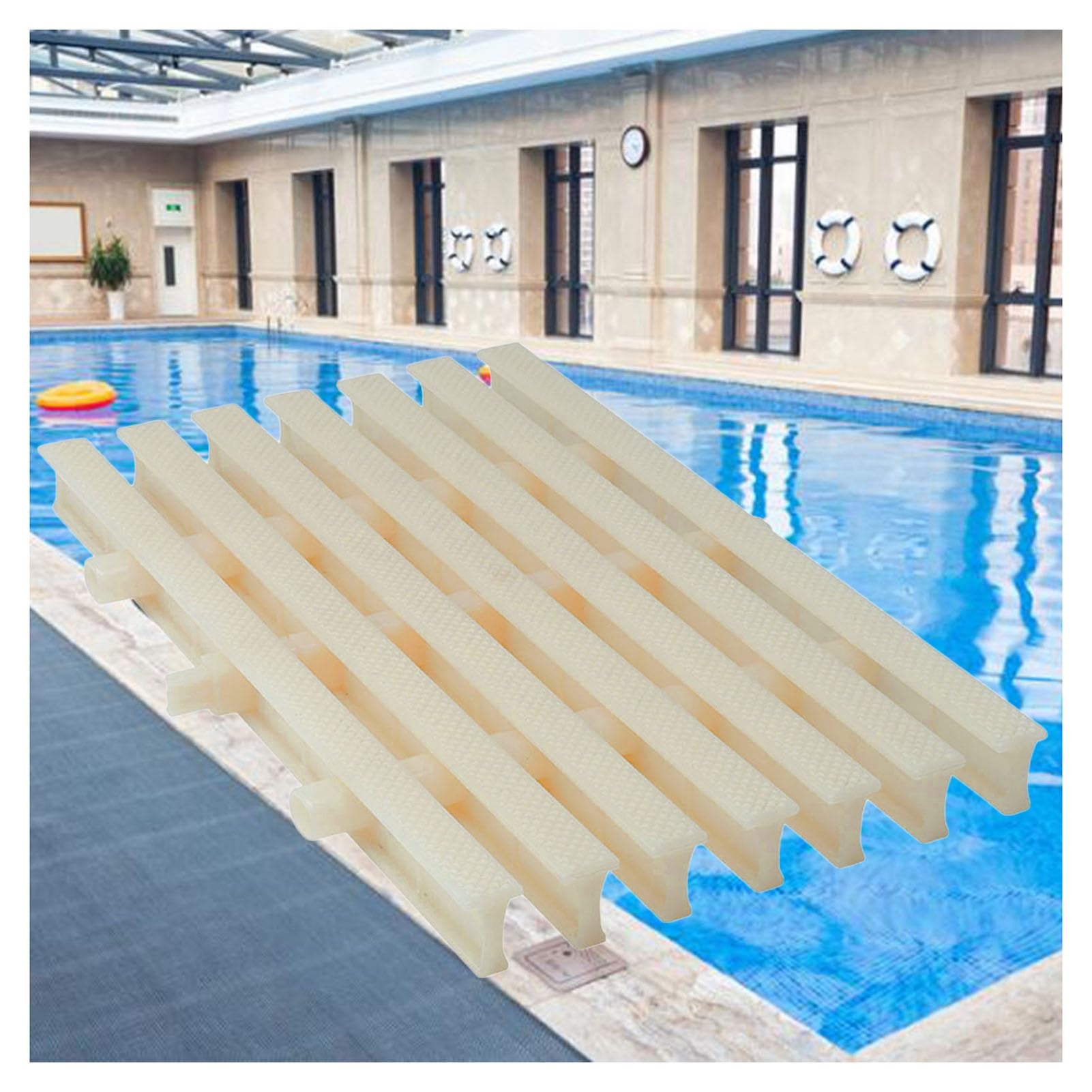 Grille d'évacuation pour piscine et douche en ABS 30x100 cm