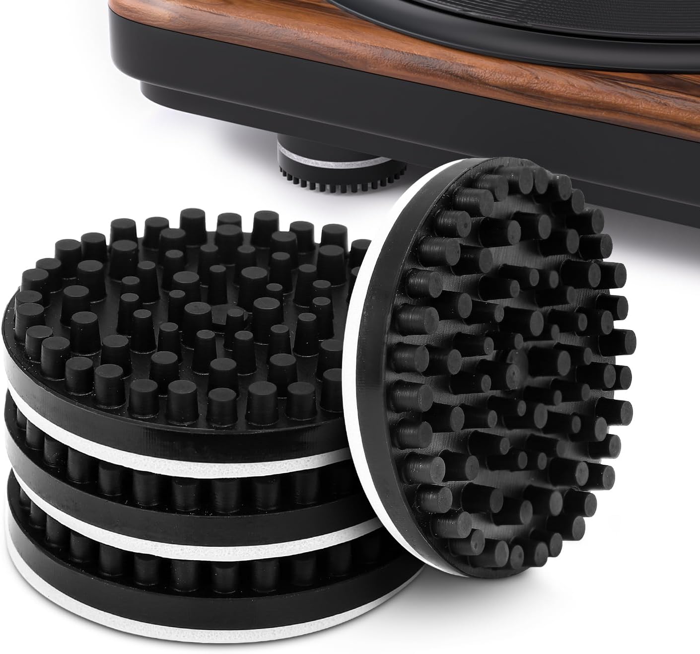Facmogu 4PCS Rubber Turntable Isolation Feet, Audio Speaker