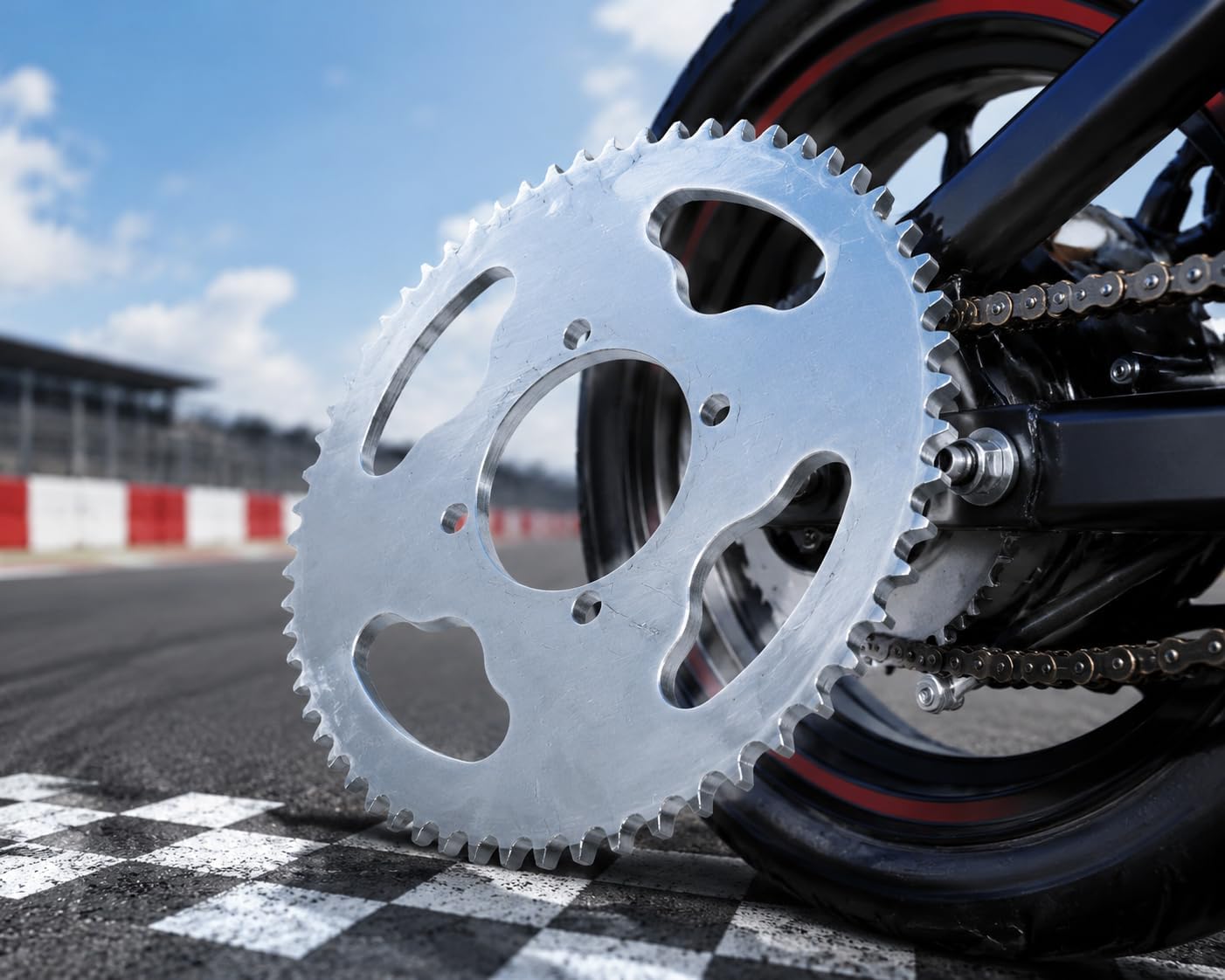 Chainring, Motorcycle Sprocket T8F 64T 54mm 4-Hole Steel Excellent Toughness Mini Sprocket for 47cc 49cc Mini Motorcycles