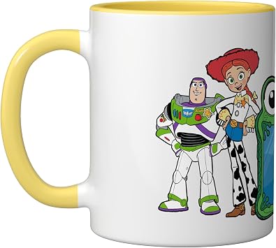Disney and Pixars Toy Story 5 Lilypad Toys & Technology Ceramic Mug, Yellow/White, 11oz
