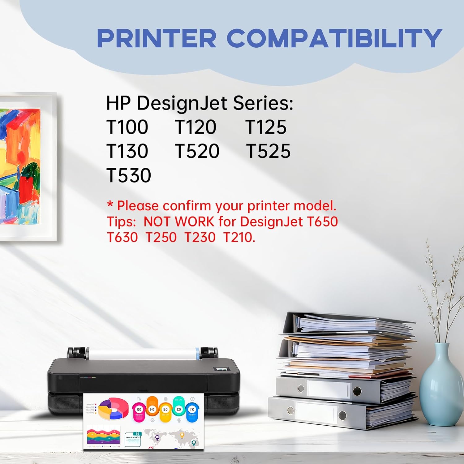 Miss Deer 3 Pack 711XL Color Ink Cartridges High Yield Compatible Replacement Ink for HP 711 711XL Ink,Work for HP Designjet T120 T520 24-in T520 36-in Printer(Cyan,Magenta,Yellow)