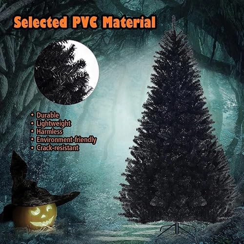 Miniatura 4 de na Árbol de Navidad artificial con bisagras de 75 pies con soporte de metal color negro