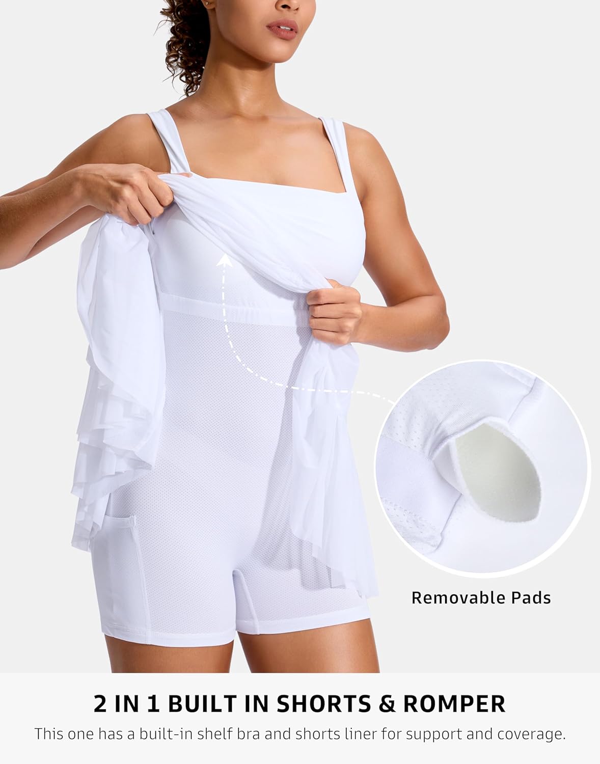 Soothfeel Tennis Dresses for Women Athletic Dress with Built in Shorts & Bra Flowy Golf Workout Dresses with Pockets Summer - Image 3