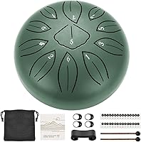 Vista 15 de Tambor de Lengua de Acero de 13 Pulgadas 15 Notas, LEKATO Tambor de Acero Clave C Principiante/Profesional Zen Tambor de Percusión para Meditación