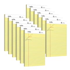ViVin Legal Pads 5x8 Inch 12 Pack Narrow Ruled Perforated Writing Pads 30 Sheets Per Note Pads Small