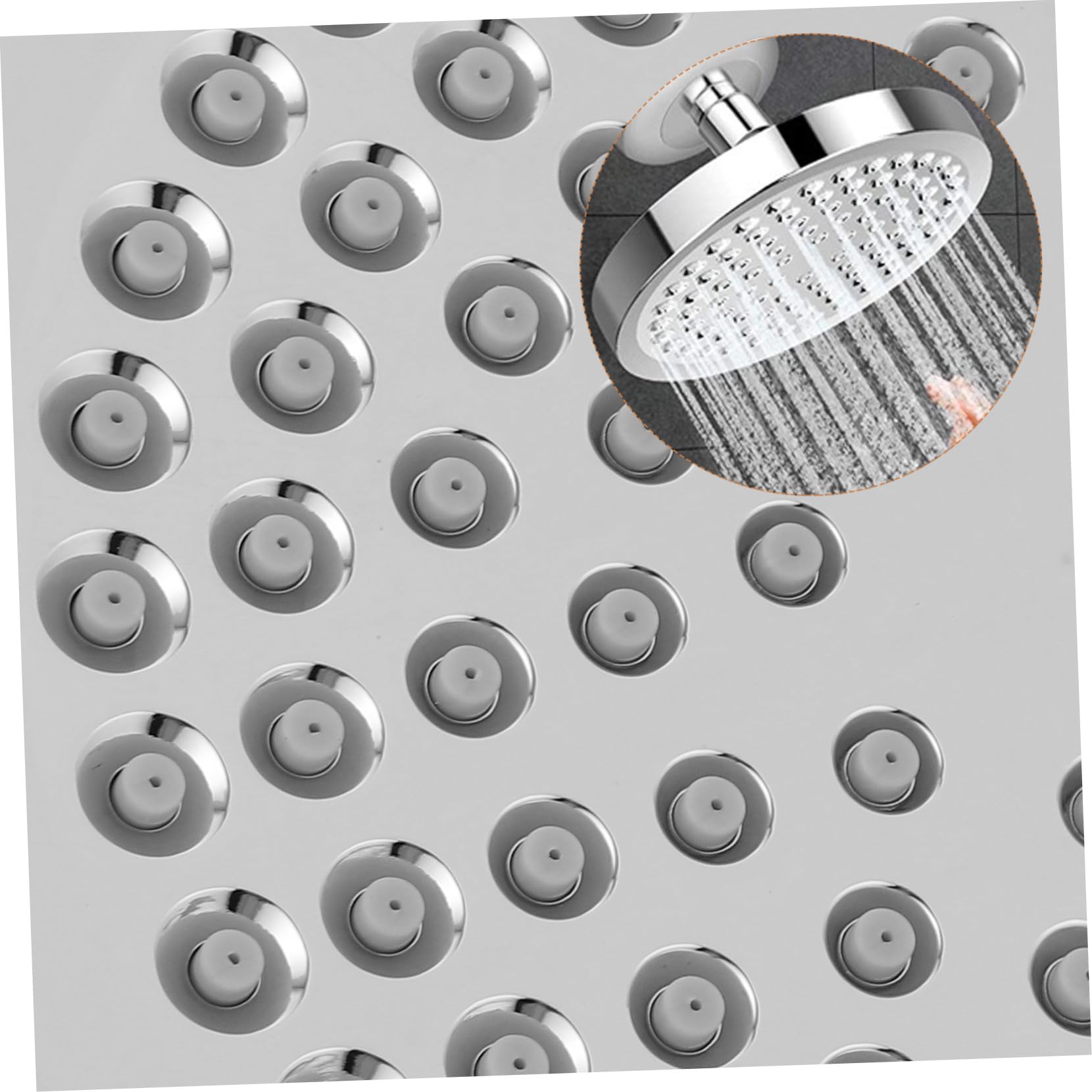 POPETPOP Filtro de Ducha Superior de 6 Pulgadas Rótula 360° y 15 Niveles | Agua Dura, Antical, Material ABS y Algodón, Filtración Multicapa, Suavizante, Cabezal Presurizado