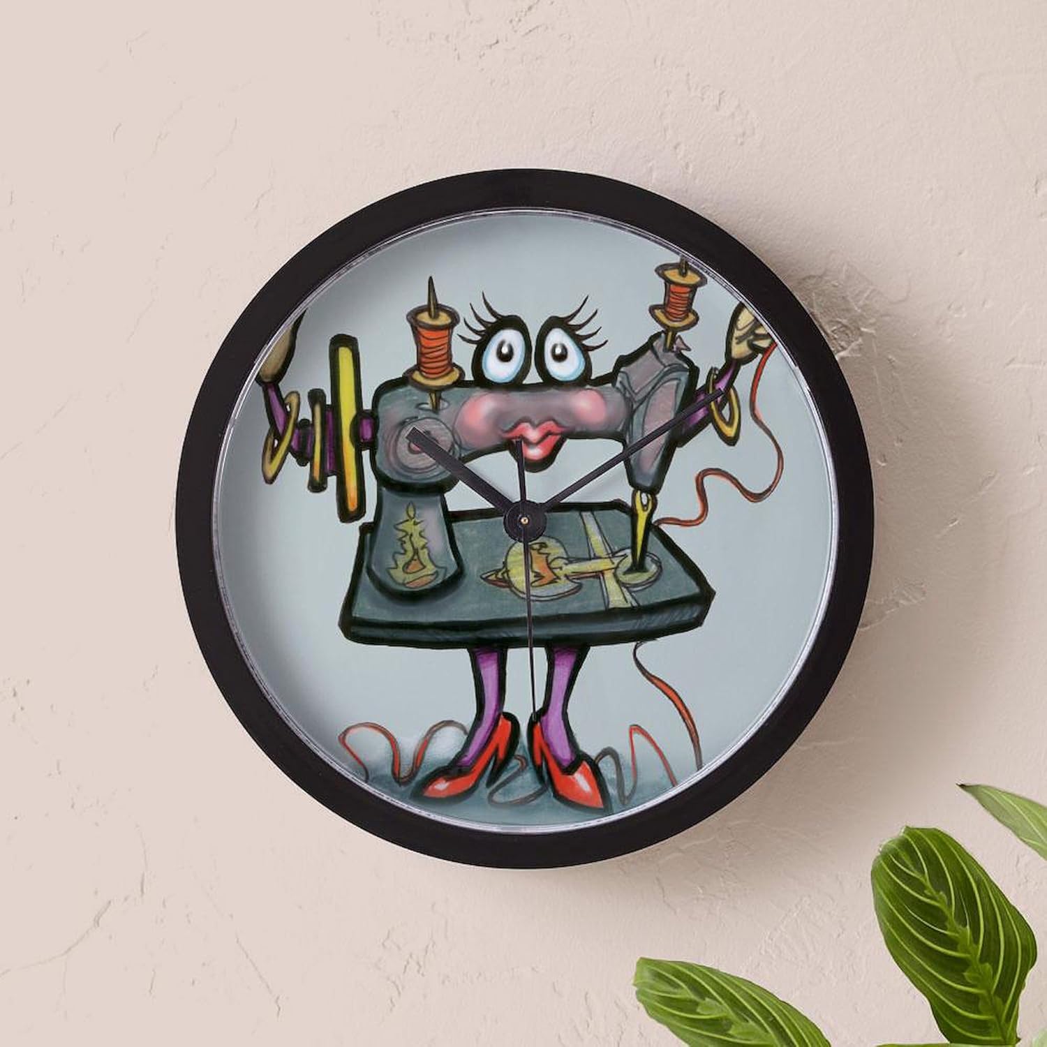 CafePress Sew Tile 10" Wall Clock for Livingroom, Kitchen, or Office