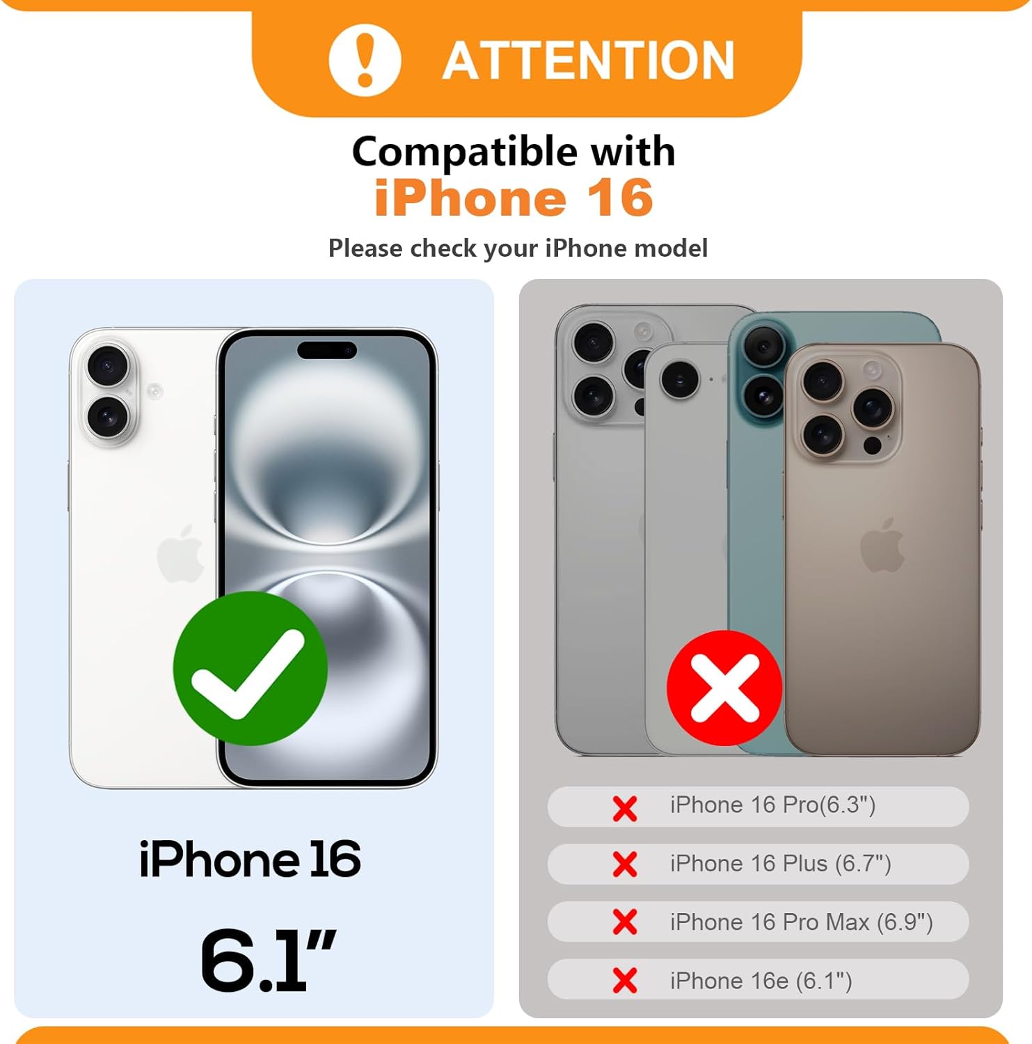 Bocasal Crossbody Wallet Case for iPhone 16, RFID Blocking PU Leather Zipper Handbag Purse Flip Cover, Kickstand Folio Case with Card Slots Holder Wrist Strap Lanyard 5G 6.1 Inch (Black) - Image 2