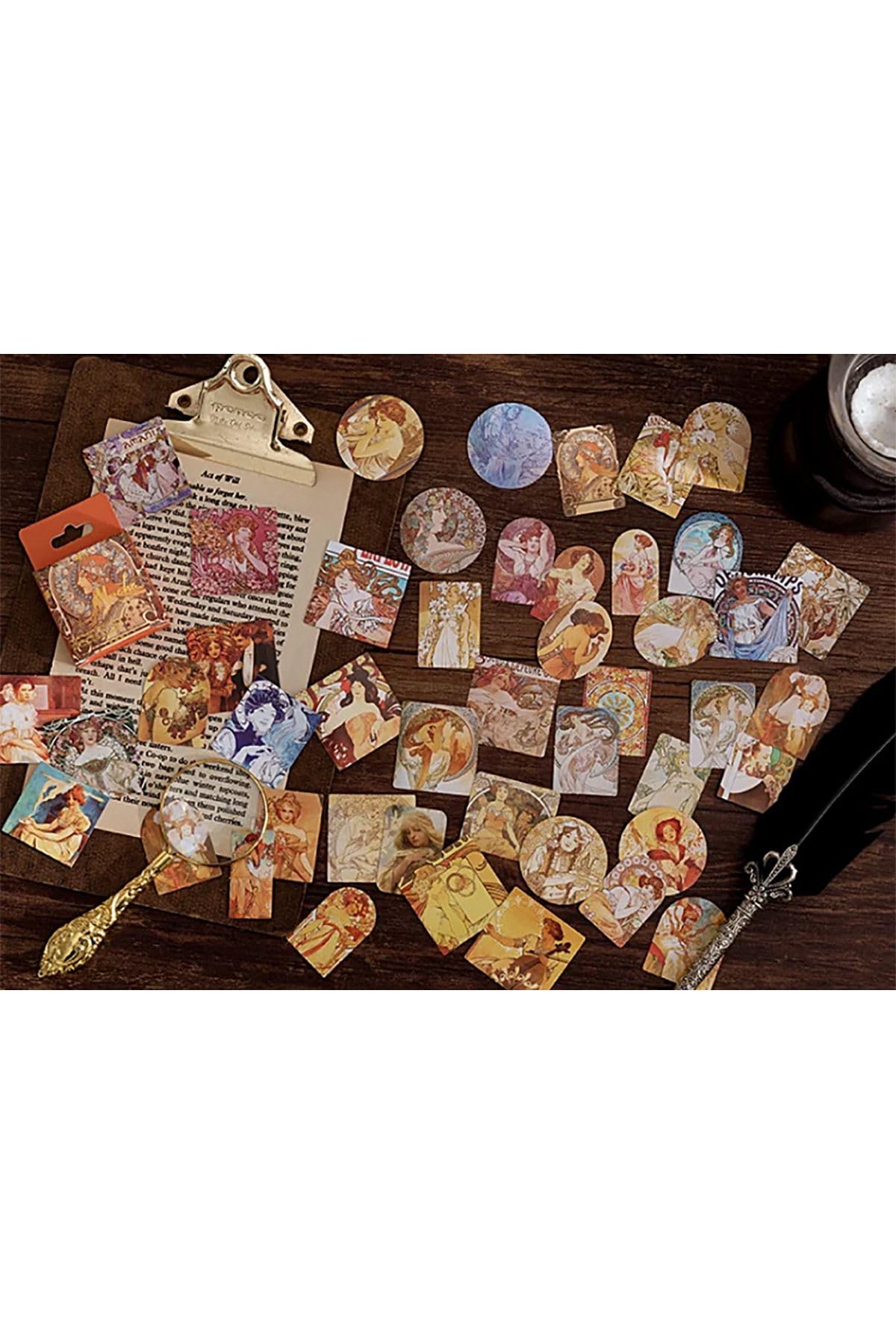 GUGUK Van Gogh Temalı 45 Adet Sticker Seti • Bullet Journal