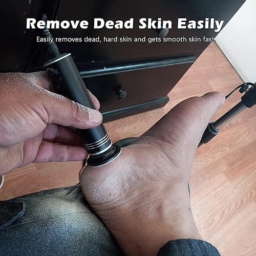 Miniatura 2 de Removedor de callos eléctrico mejorado para pies, 1200 RPM, velocidad ajustable, lijadora eléctrica profesional de pies, amoladora de pies, lima
