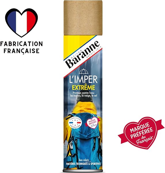 Baranne - Spray Imperméabilisant Extrême | Bombe hydrofuge | Chaussures, Tissu, Textile, Daim | Protection Multi-Surfaces I Tâches, Traces I Protège de la Pluie | 300ml - 2