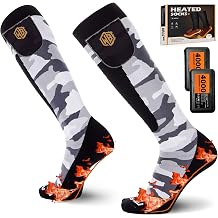 Fast Winter heating socks, rechargeable warm socks, relieve arthritis and freezing, used for skiing, outdoor, winter... Light blue, Large