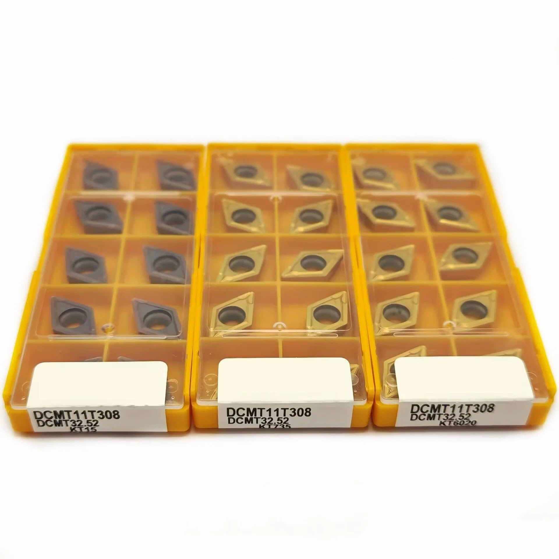 10 Utensili Per Tornitura Interna Inserti In Metallo Duro Per Tornio In(DCMT11T308 KT15)