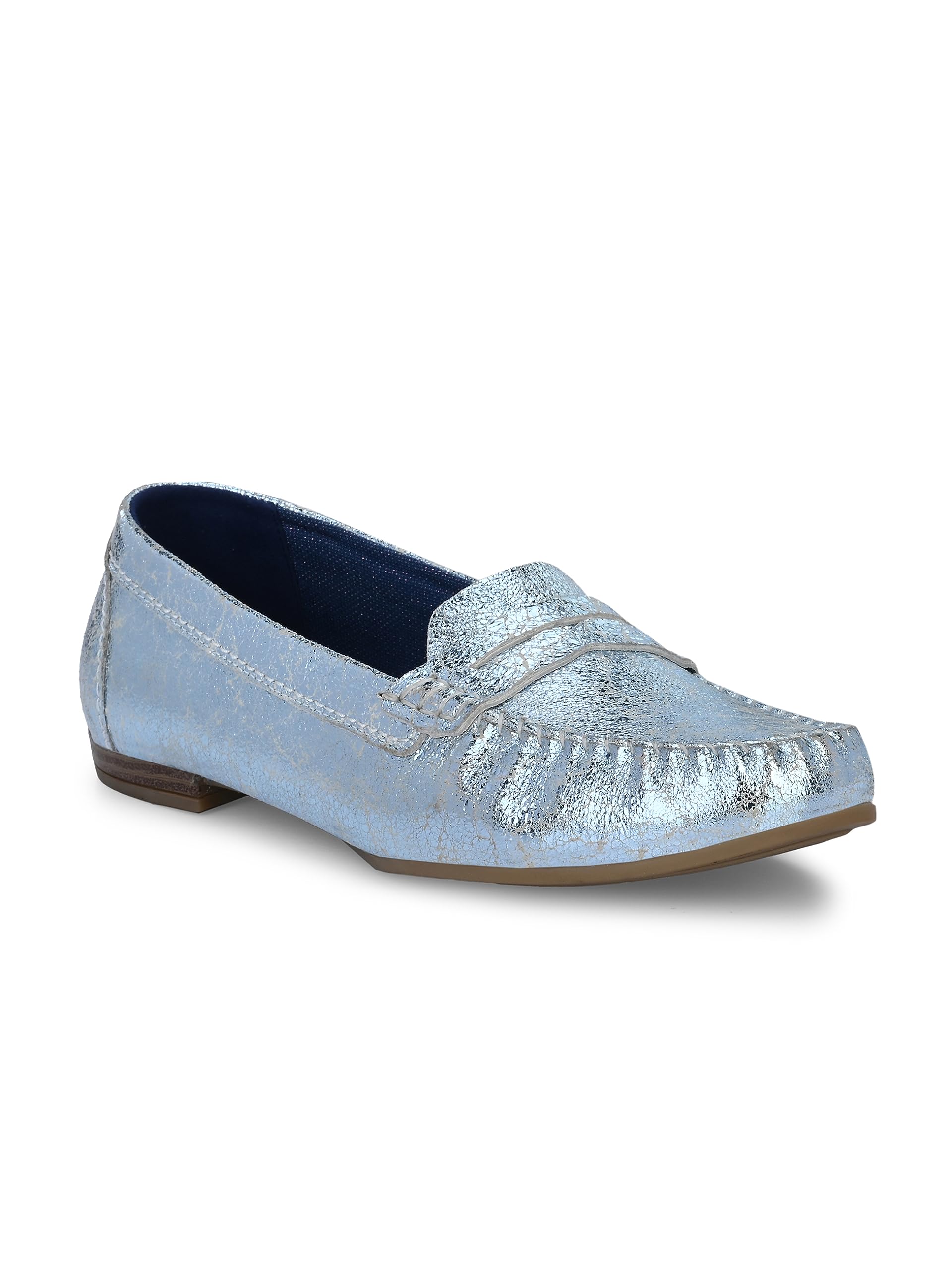 overdrive Silver Leather Slip-On Loafer for Women (1)-picture-9