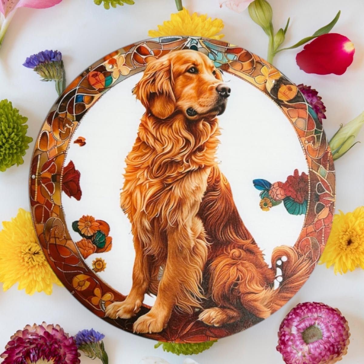 ※かつゴールデンレトリバー犬 オブジェ置物オーナメント実物大本物そっくり 犬 置物 本物そっくり ゴールデンレトリバー ちょーだい 大型 オブジェ