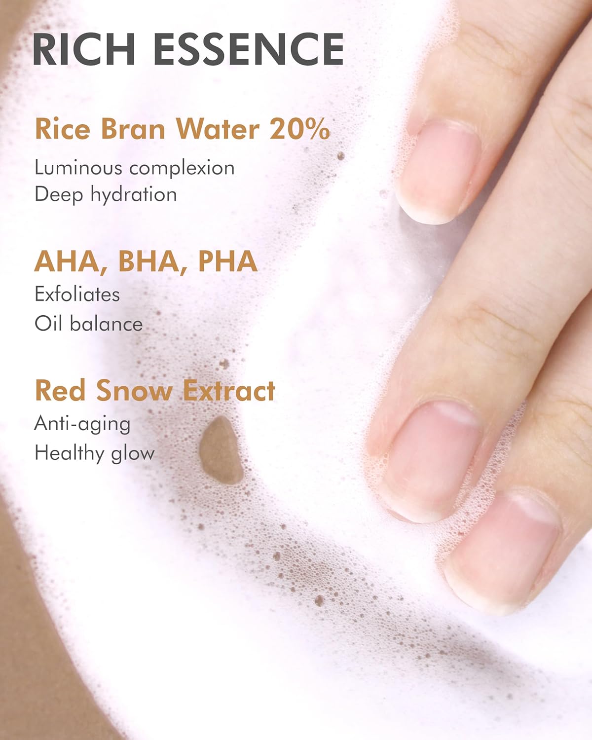 DERMAL Rice Bubble Cleansing Pad – Makeup Remover Bubble Pads - Exfoliating and Hydrating Cleansing Pad with Korean Rice Bran Water, AHA, BHA, PHA, Fresh Green Citrus Scent, 80pads - Image 4