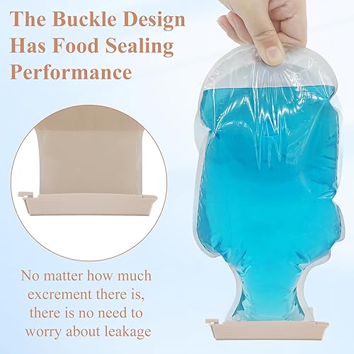 Miniatura 5 de 12 piezas de bolsa de ostomía clip de colostomía suministros de ostomía bolsa drenable abrazadera cola, reutilizable para bolsas de colostomía,