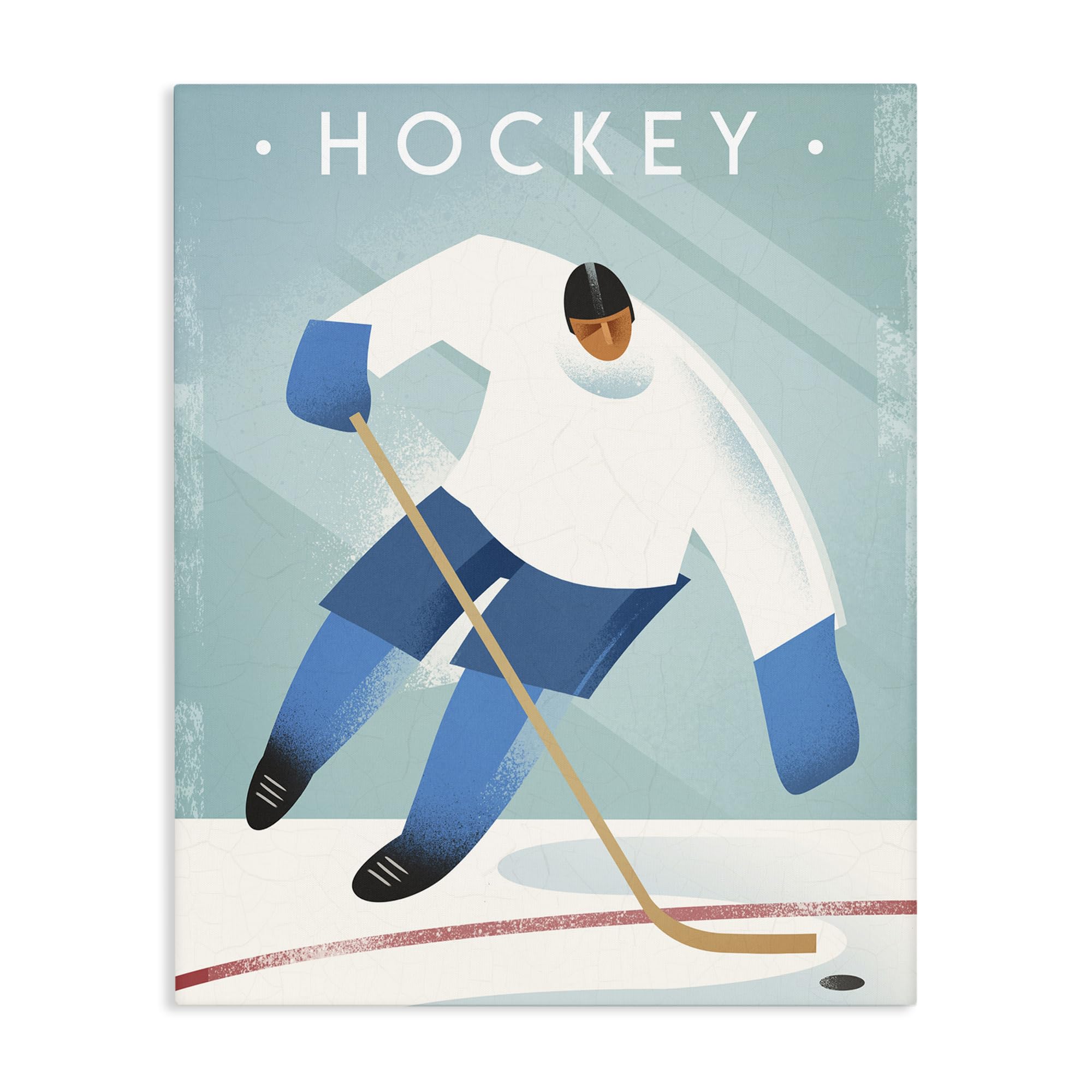Stupell Industries Unframed 'Vintage Hockey Player'| Canvas Art
