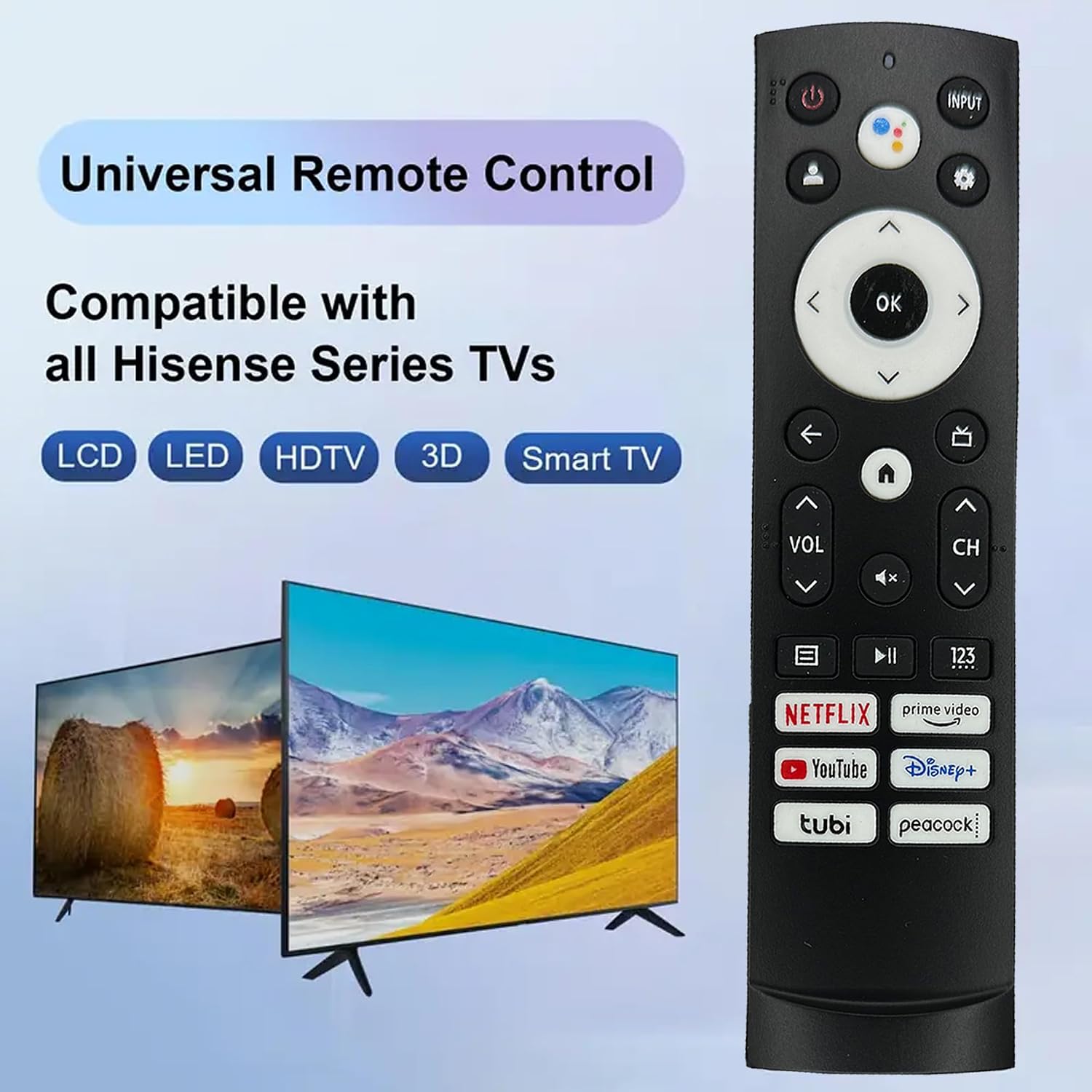 Universal Replacement Remote Control for Hisense Smart Google TV image 4