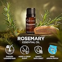 Vista 7 de Gya Labs Rosemary Essential Oil - 0.34 Fl Oz - for Hair, Skin, Diffuser, Aromatherapy & DIY Candle Making Scent