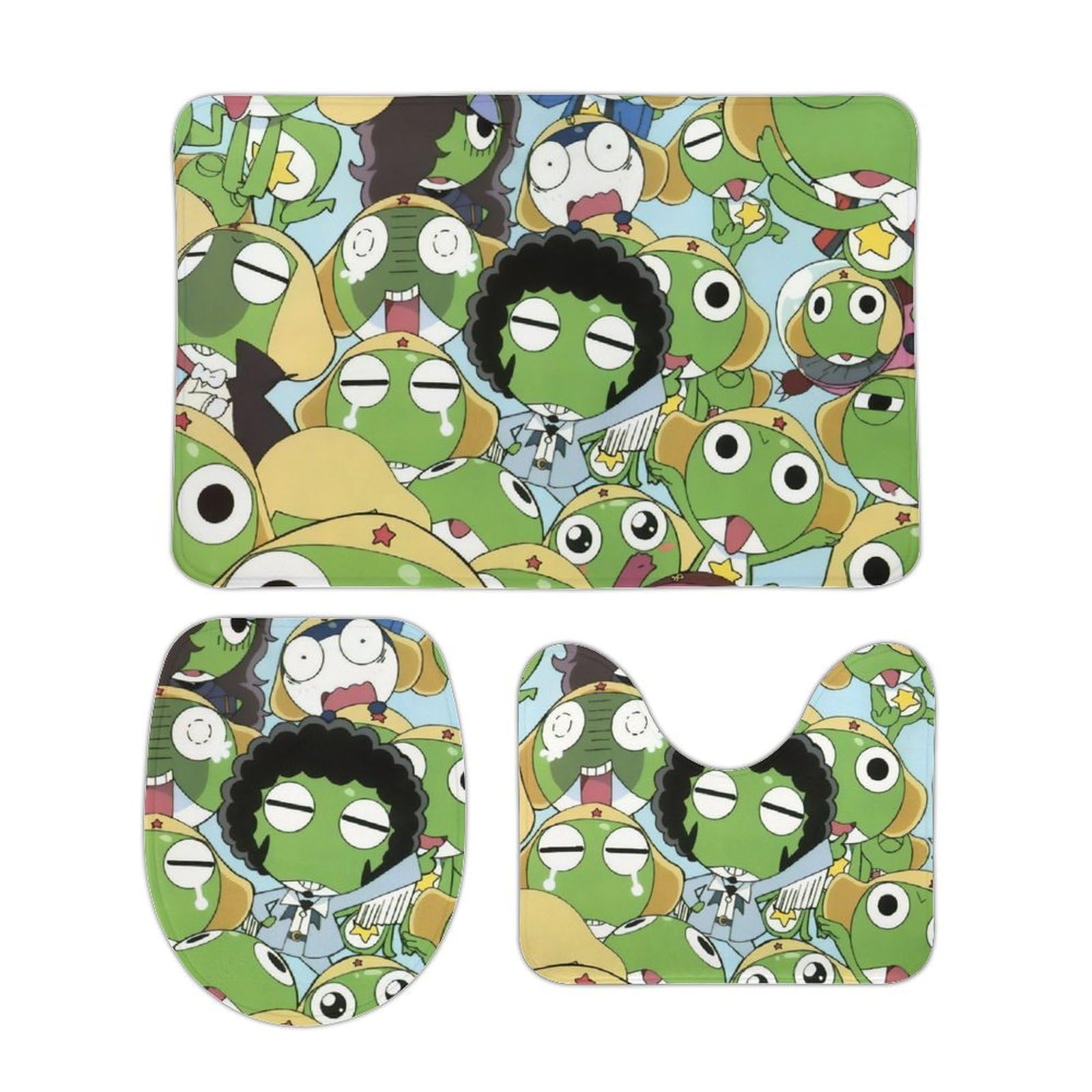 Amazon｜ケロロ軍曹 トイレマットセット 3点 セット バスマット 強力