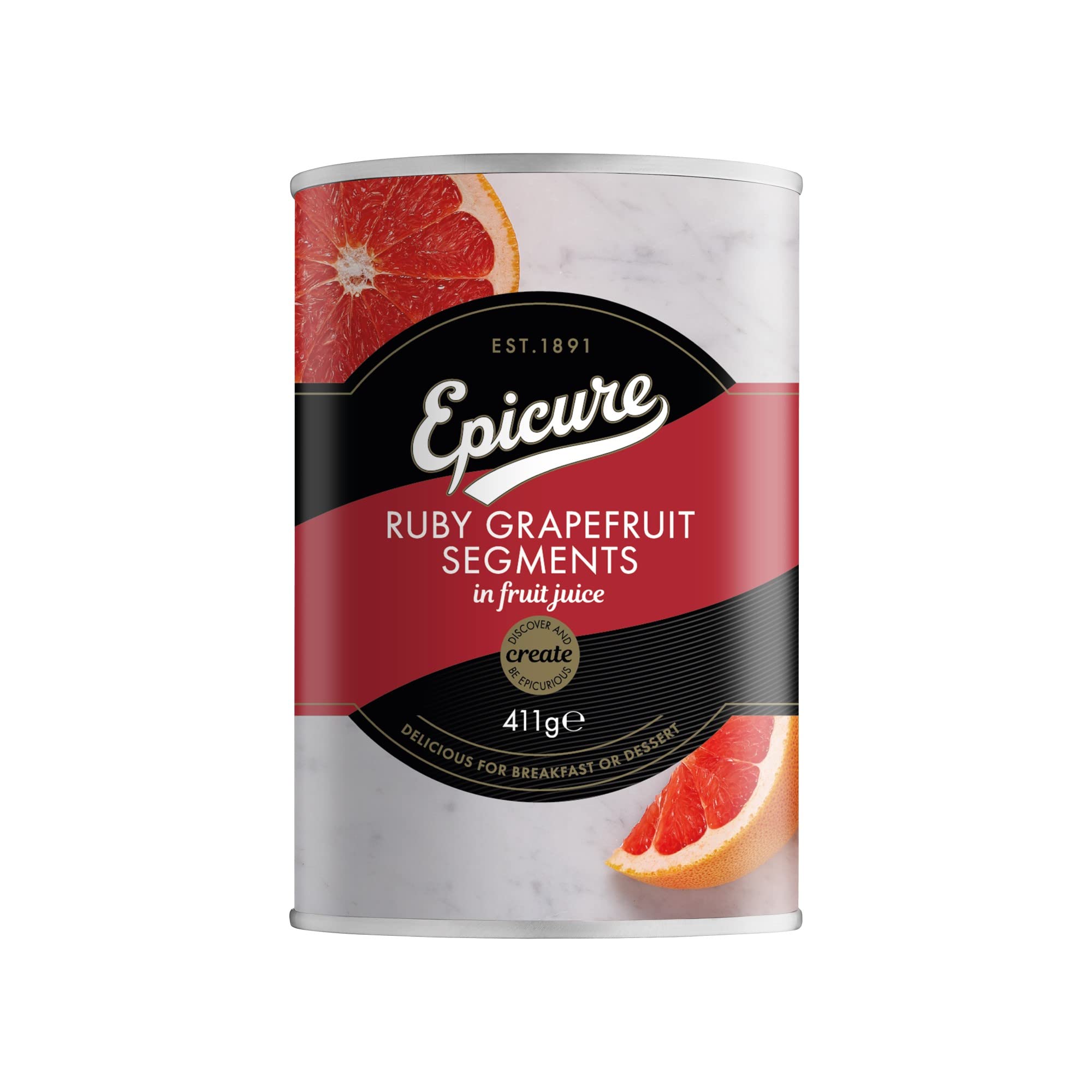 Epicure Ruby Grapefruit Segments in Fruit Juice 411g (Pack of 12)