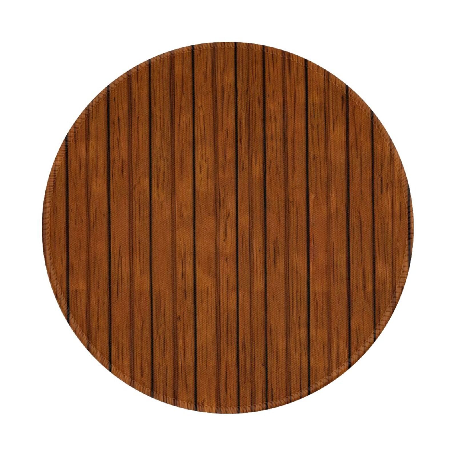 Goodsprout Mauspad Mit Holzmaserung – Rundes, Rutschfestes Design Für Gaming & Büro (20x20 Cm, Rot/schwarz)